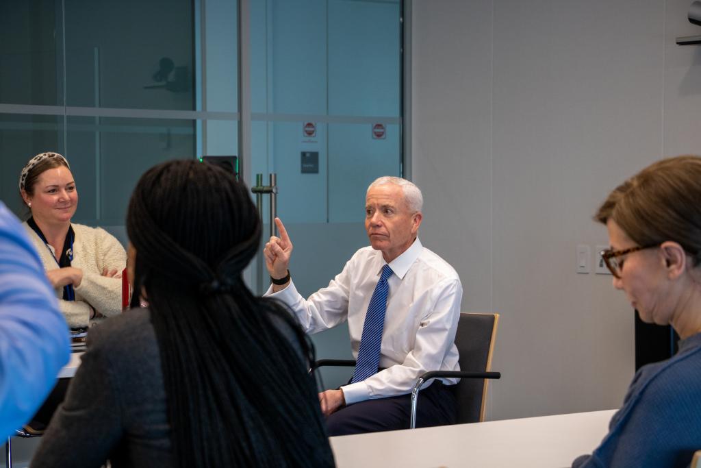 Administrator Forst speaks with employees in New York