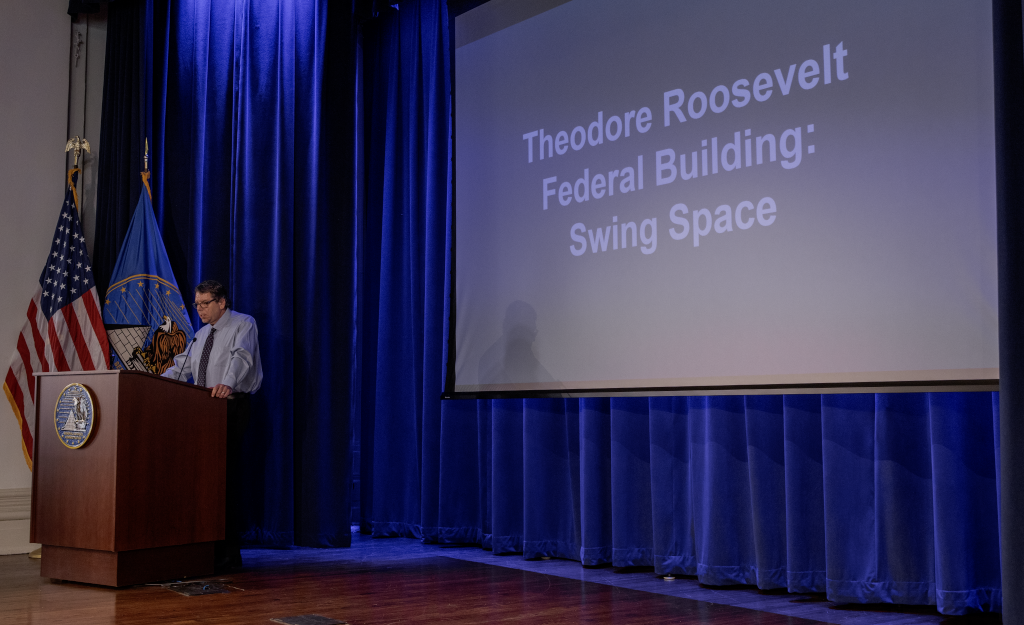 We discussed plans to reanimate our historic 1800 F Street headquarters and temporary relocation to the Theodore Roosevelt Building.