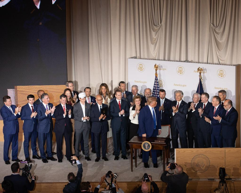 America.gov launches with an event at the Mellon Auditorium and an EO signing by President Trump on super intelligence.