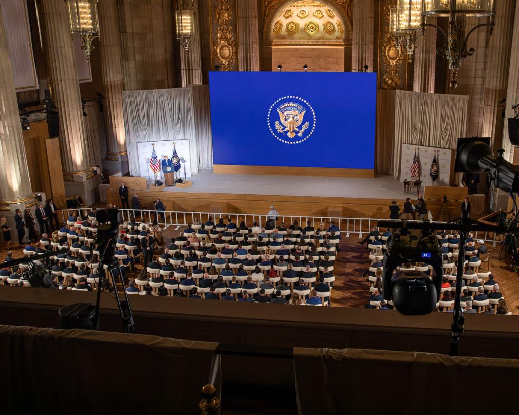 America.gov launches with an event at the Mellon Auditorium and an EO signing by President Trump on super intelligence.