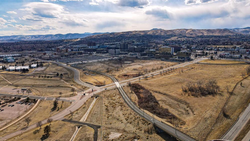 6 Looking southwest Union Blvd business district and mountains in the background