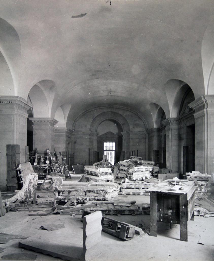 Interior construction of the Clinton building.