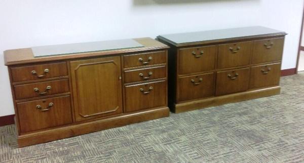 Item27Wood6DrawerwithGlassTopLateralFileCabinet