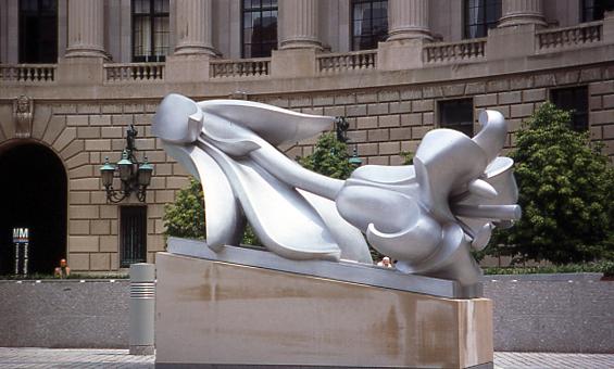 Stephen Robin's  aluminum-cast Lily and Rose, 1997.