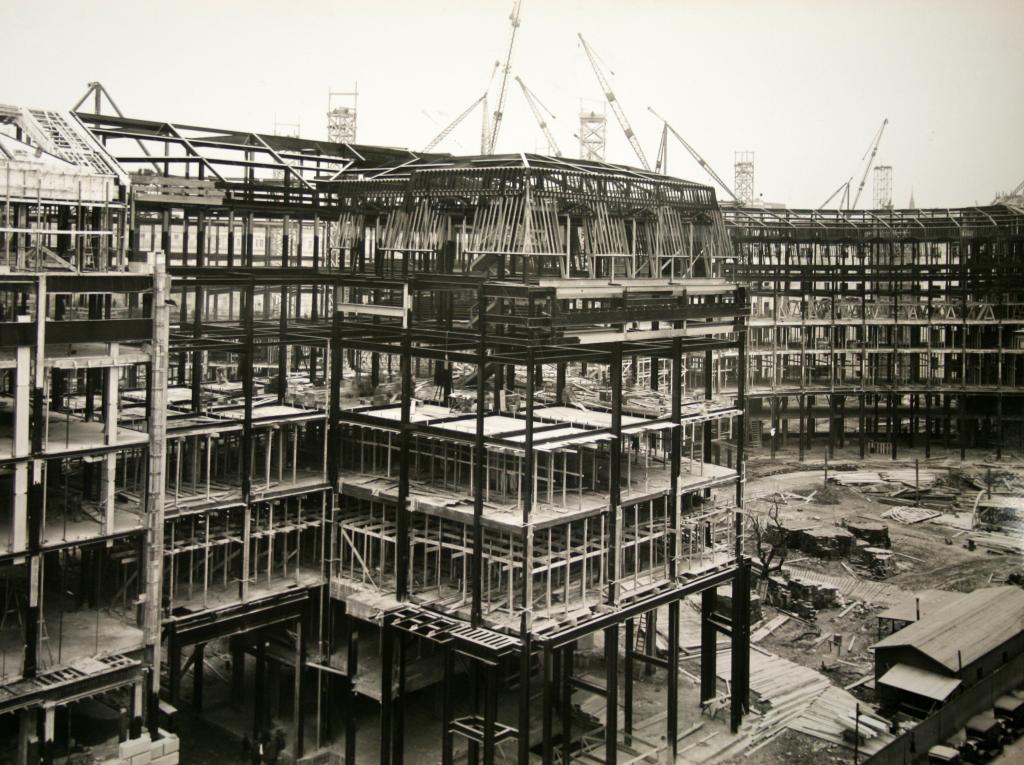Clinton building steel frame on 12th Street