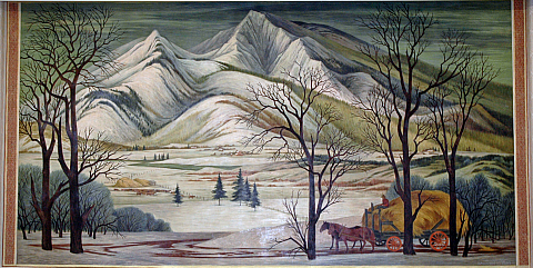 Ethel and Jenne (Chavez) Magafan, “Mountains in the Snow