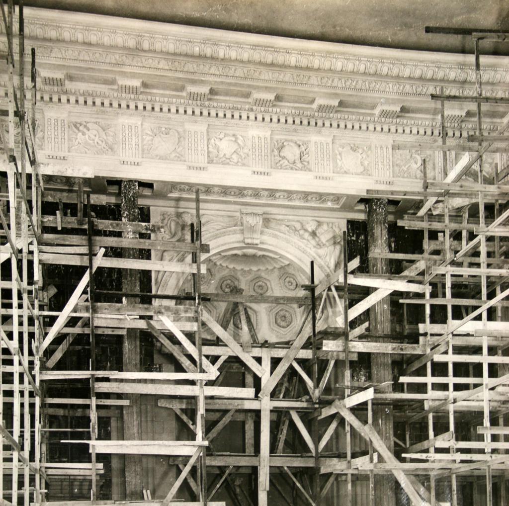 interior construction of Mellon Auditorium