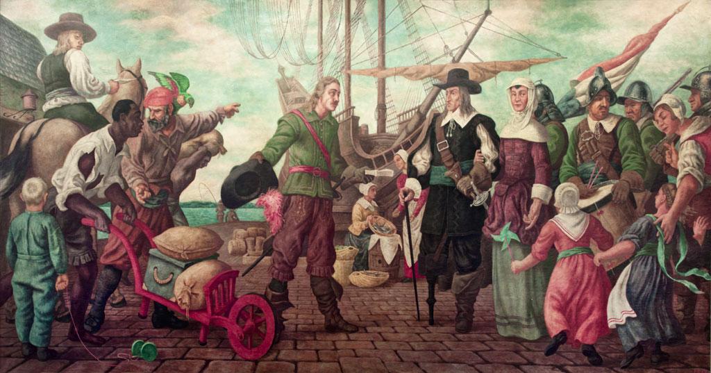 Karl Free, “Arrival of Mail in New Amsterdam.”