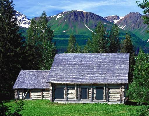 Photo of Haines Land Port of Entry log cabin