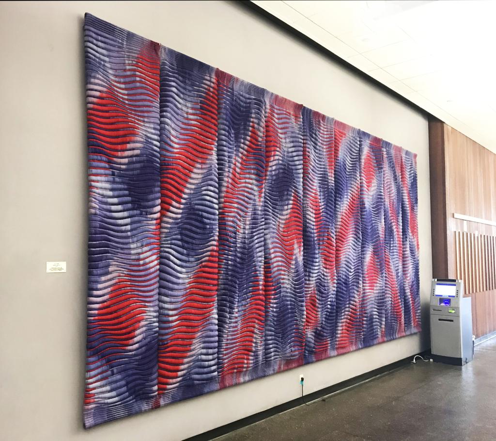 Lia Cook. (b. 1942) Spatial Ikat III, 1976 Textile - Wool, jute, polyurethane foam, cotton, and polyester Commissioned Under the Art-In-Architecture Program General Services Administration Frank Hagel Federal Office Building Richmond, California.