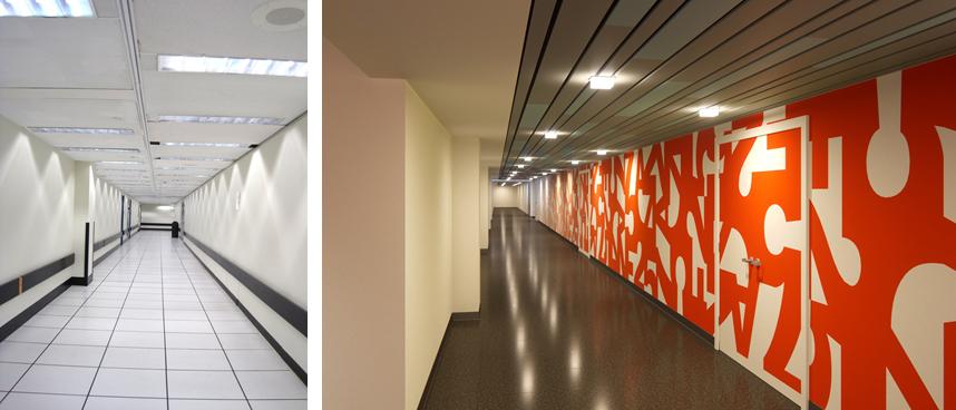 SSA National Computer Center - Before and After Corridor images